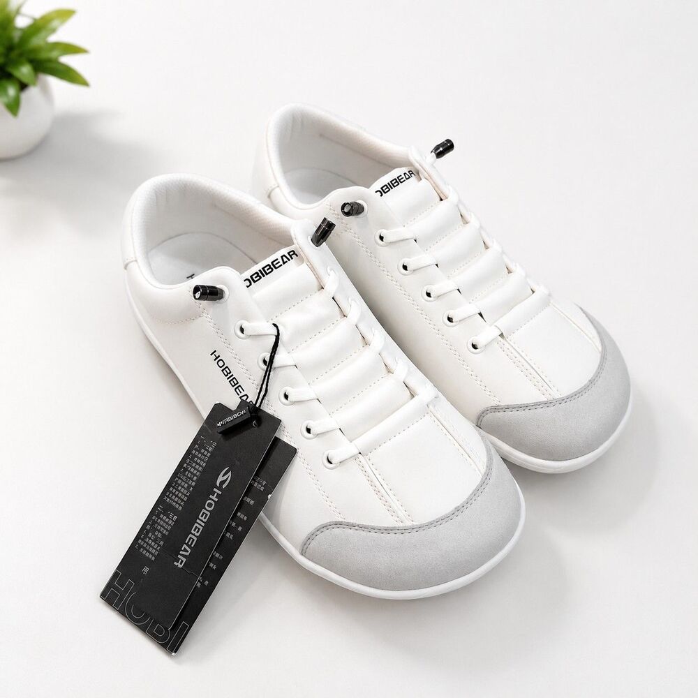 New Hobibear Casual Minimalist Shoes Sneakers Wide Toe EU 43 Mens US 10 White